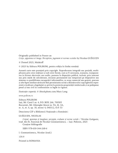 Corpul, aparenţa şi imaginea Corpul, aparenţa şi imaginea