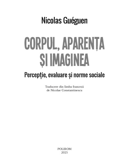 Corpul, aparenţa şi imaginea