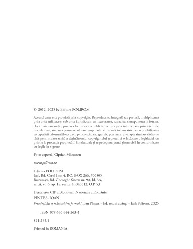 Proximităţi şi mărturisiri. Jurnal Proximităţi şi mărturisiri. Jurnal