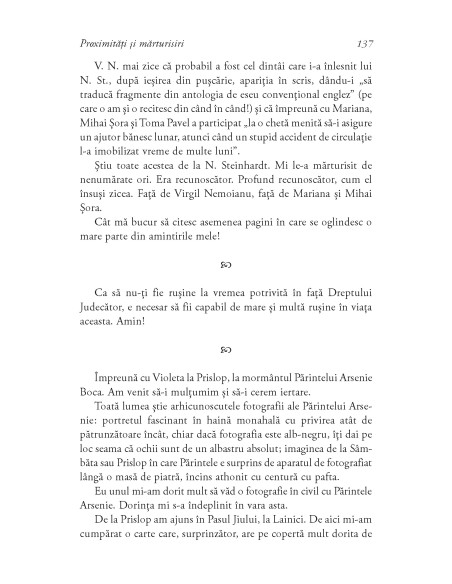 Proximităţi şi mărturisiri. Jurnal
