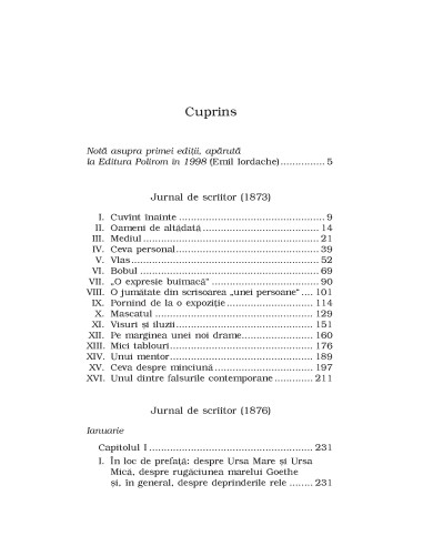 Jurnal de scriitor. Volumul I