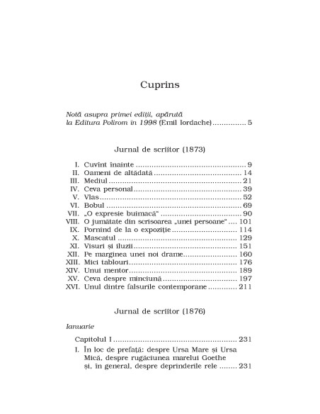 Jurnal de scriitor. Volumul I