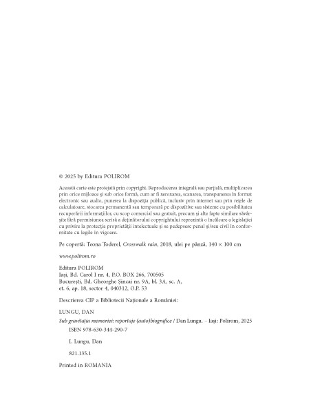 Sub gravitaţia memoriei