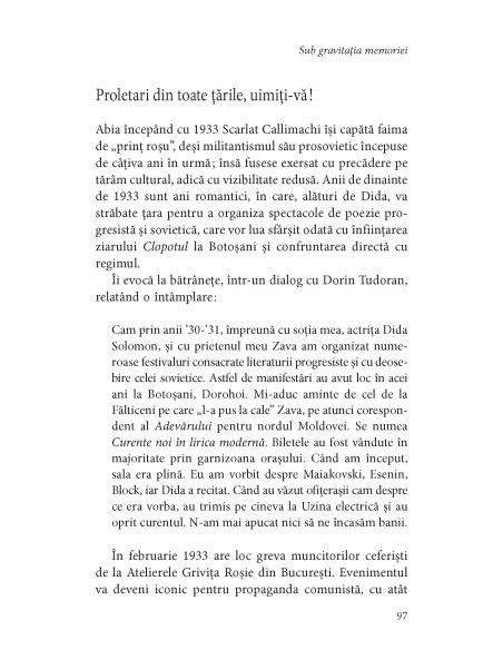 Sub gravitaţia memoriei