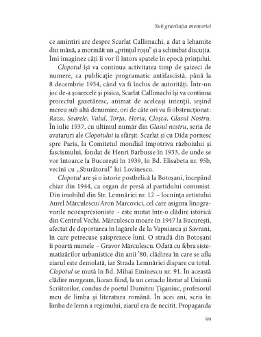 Sub gravitaţia memoriei Sub gravitaţia memoriei