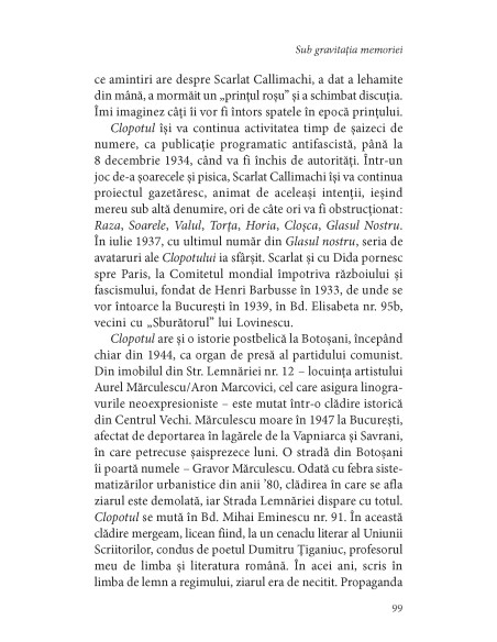 Sub gravitaţia memoriei