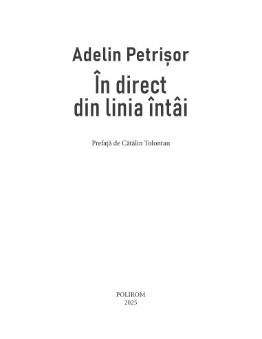 În direct din linia întâi