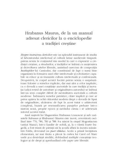 Despre instruirea clericilor