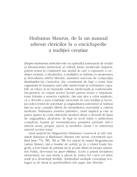 Despre instruirea clericilor