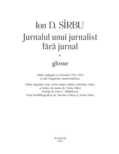 Jurnalul unui jurnalist fără jurnal