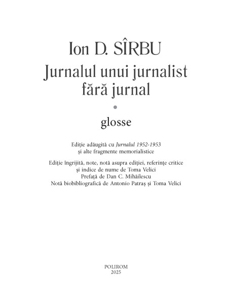 Jurnalul unui jurnalist fără jurnal