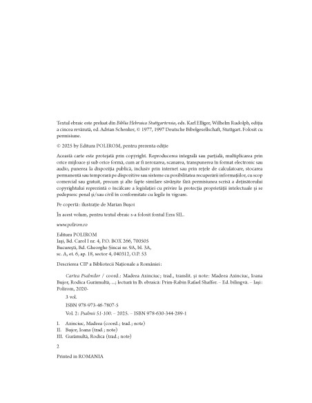 Cartea Psalmilor. Psalmii 51-100