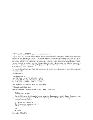 Summa theologica. Volumul IV