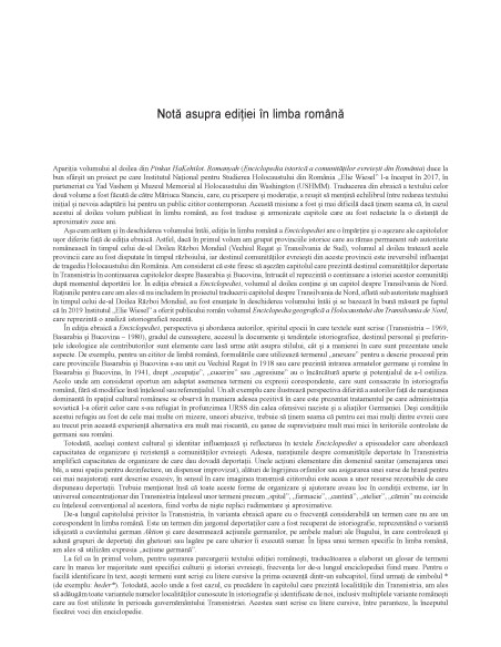 Enciclopedia istorică a comunităţilor evreieşti din România. Volumul II