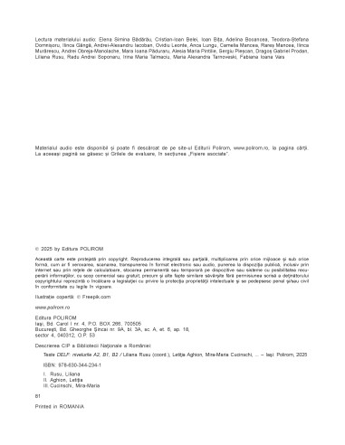 Teste DELF. Nivelurile A2, B1, B2