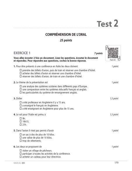 Teste DELF. Nivelurile A2, B1, B2
