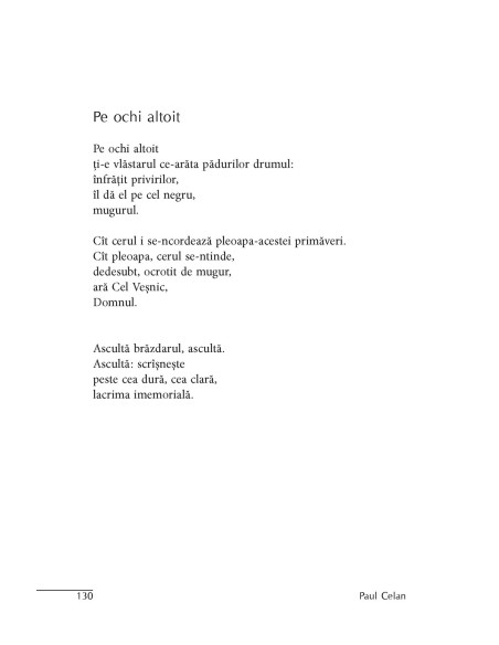 Pachet promoţional Opera poetică Paul Celan