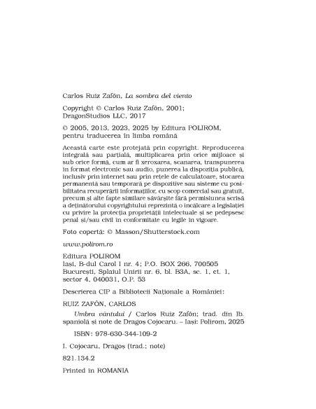 Pachet promoţional tetralogia Cimitirul Cărţilor Uitate Top 10+