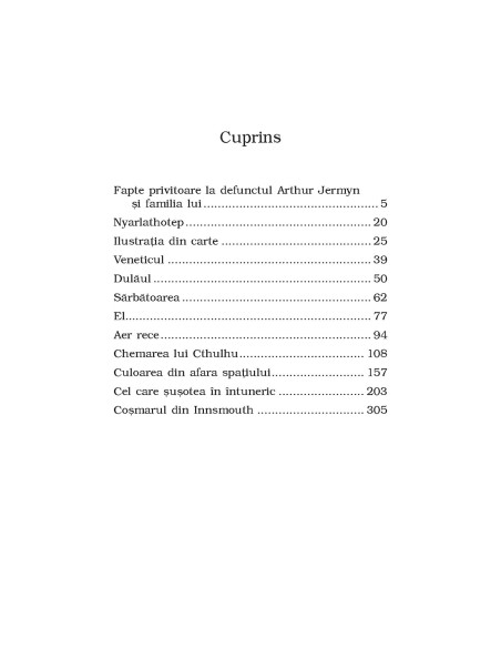 Pachet promoţional Povestiri macabre H.P. Lovecraft