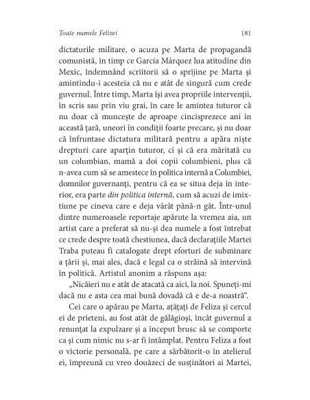 Toate numele Felizei