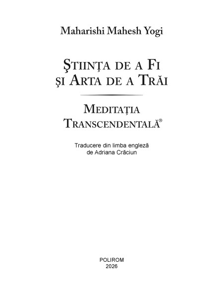 Ştiinţa de a Fi şi Arta de a Trăi
