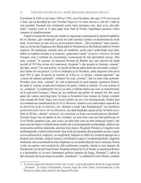 Pământul şi Ţara în Evul Mediu românesc (secolele XIII-XVI)