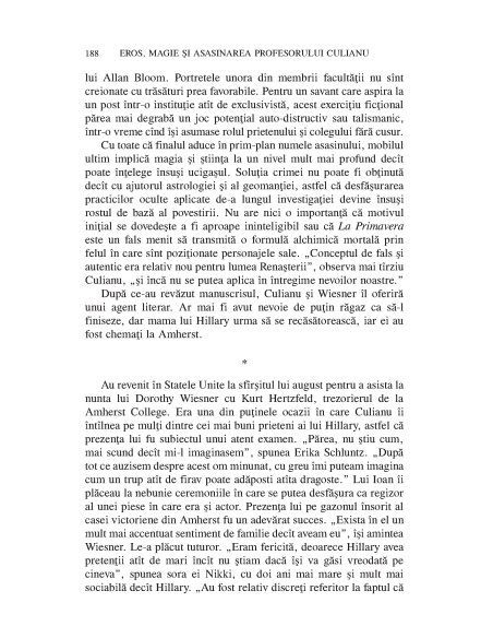 Eros, magie şi asasinarea profesorului Culianu