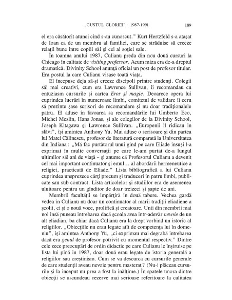 Eros, magie şi asasinarea profesorului Culianu