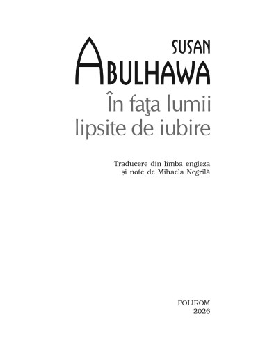În faţa lumii lipsite de iubire