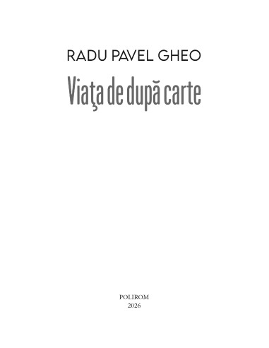Viaţa de după carte