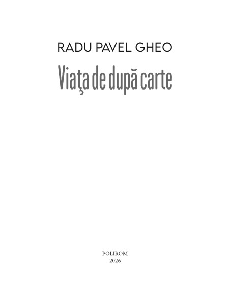 Viaţa de după carte