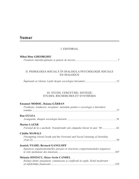 Psihologia socială. Buletinul Laboratorului Psihologia câmpului social 56 (II)/2025
