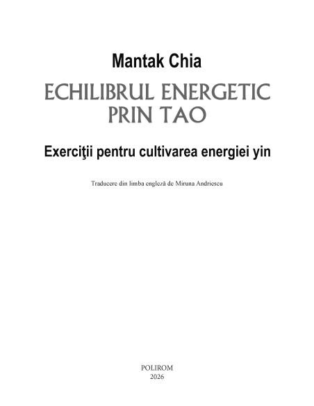Echilibrul energetic prin Tao
