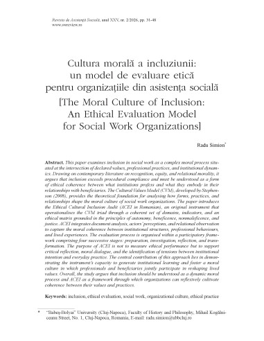 Revista de asistenţă socială. Nr. 2/2026