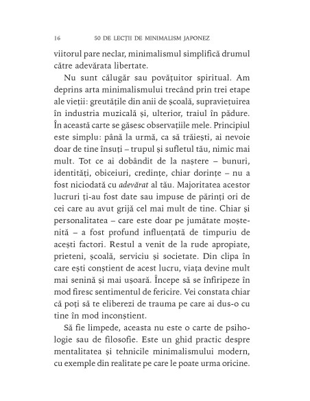 50 de lecţii de minimalism japonez pentru o viaţă liberă