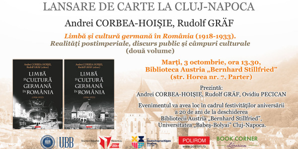 Program de evenimente: Limbă și cultură germană în România (1918-1933), Andrei Corbea-Hoişie, Rudolf Gräf