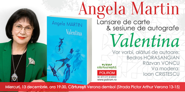 Lansare de carte și sesiune de autografe la Cărturești Verona demisol: Angela Martin, Valentina