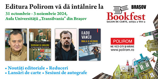 Evenimente Polirom la Bookfest Brașov, ediția 2024