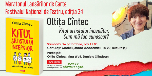 Oltița Cîntec, Kitul artistului începător. Cum mă fac cunoscut? Lansare de carte la Cărturești Modul