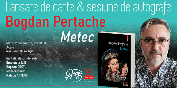 Bogdan Perțache, ?????: Lansare de carte & sesiune de autografe la Acaju, Iași