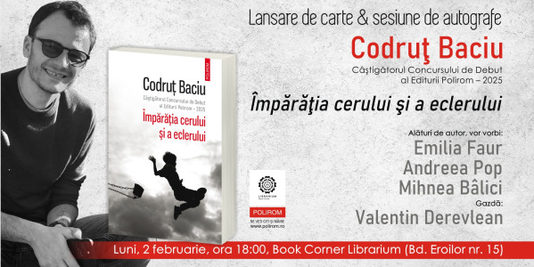 Codruț Baciu la Book Corner Librarium Cluj: Împărăţia cerului şi a eclerului