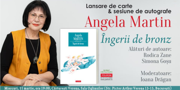 Angela Martin, Îngerii de bronz. Lansare de carte & sesiune de autografe