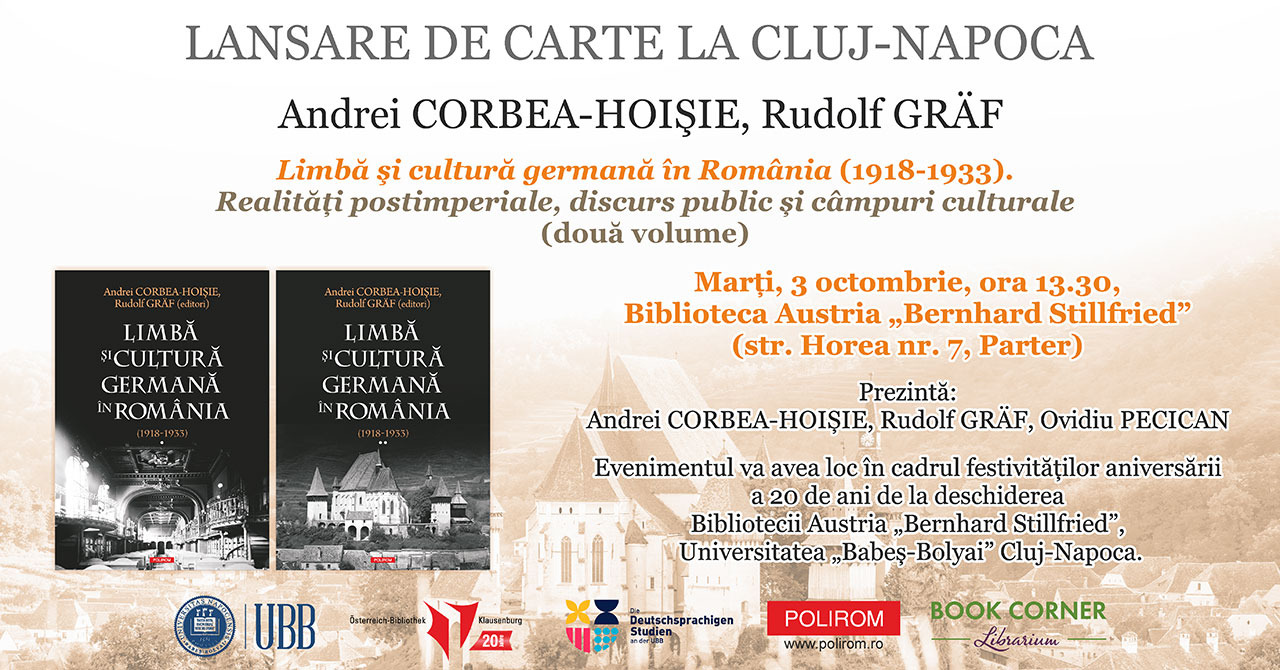 Program de evenimente: Limbă și cultură germană în România (1918-1933), Andrei Corbea-Hoişie, Rudolf Gräf