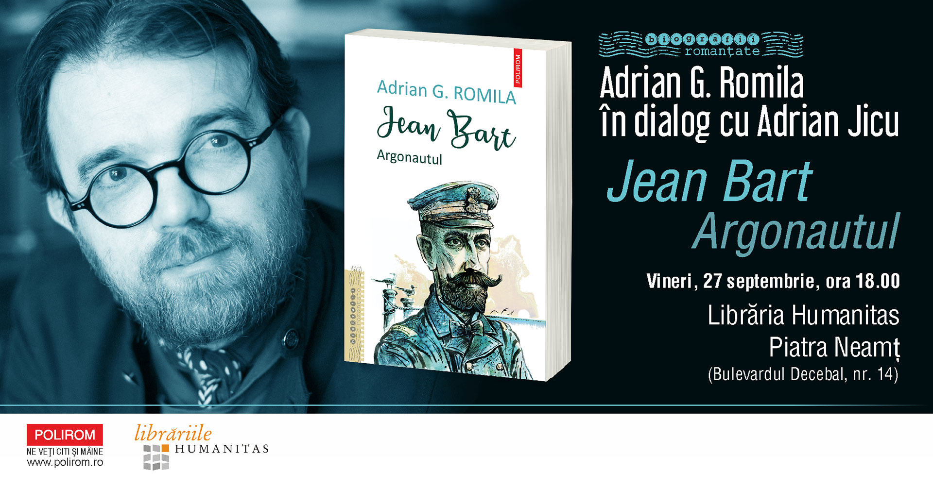 Lansare de carte & sesiune de autografe: Jean Bart. Argonautul de Adrian G. Romila