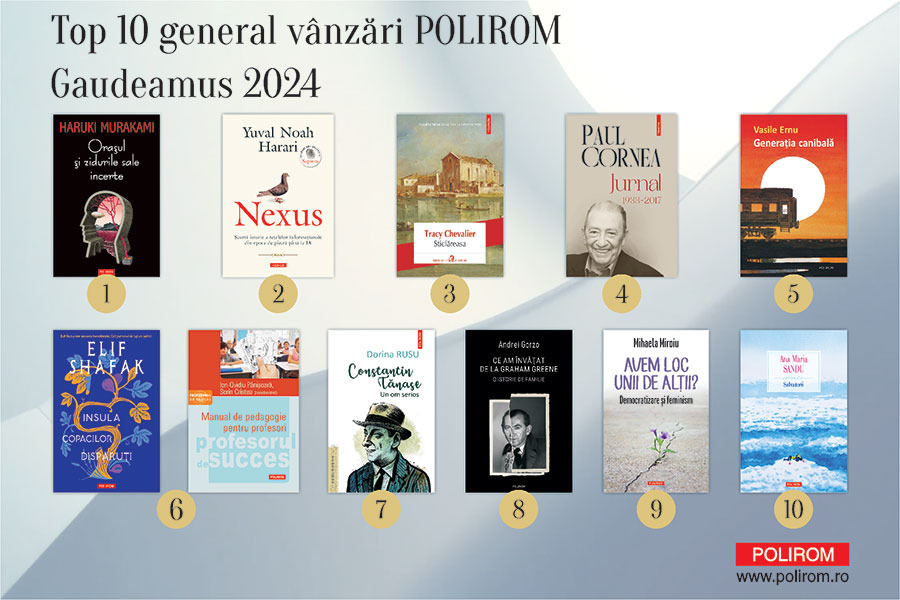 TOP VÂNZĂRI POLIROM LA GAUDEAMUS 2024