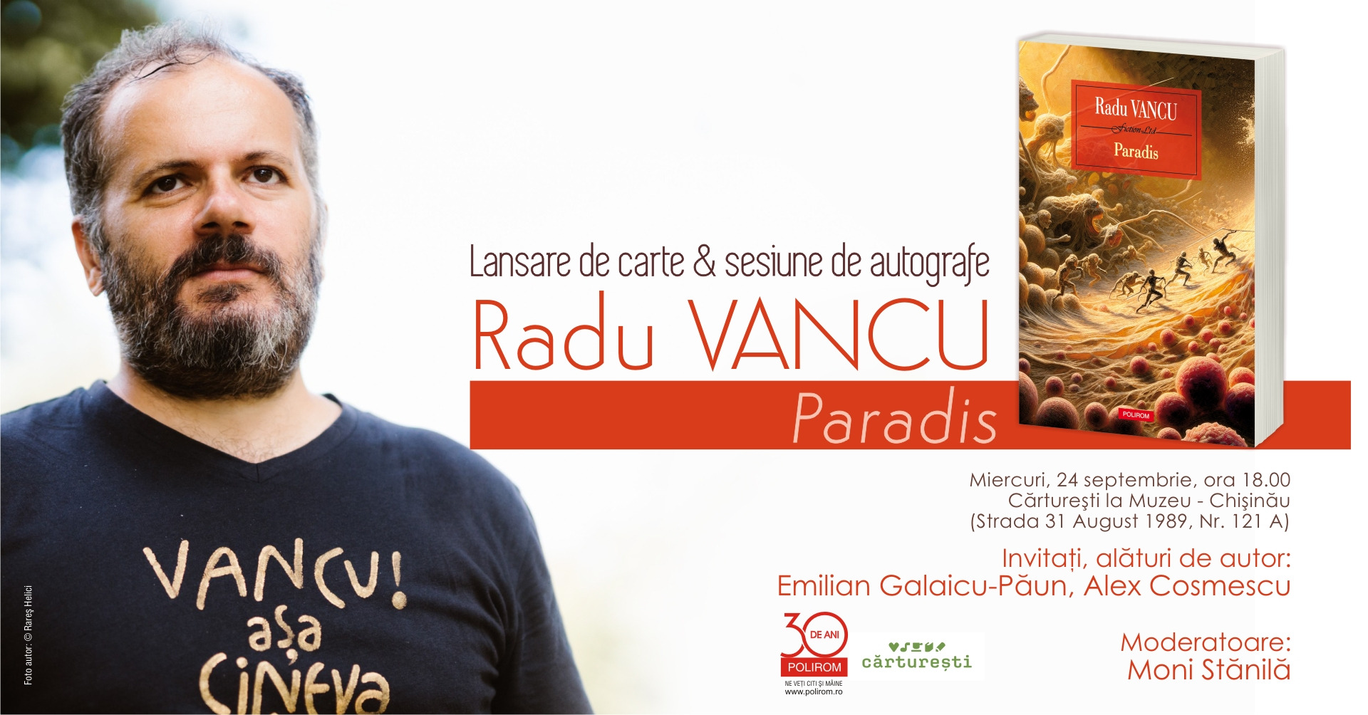 Întâlnire cu Radu Vancu la Cărturești Chișinău