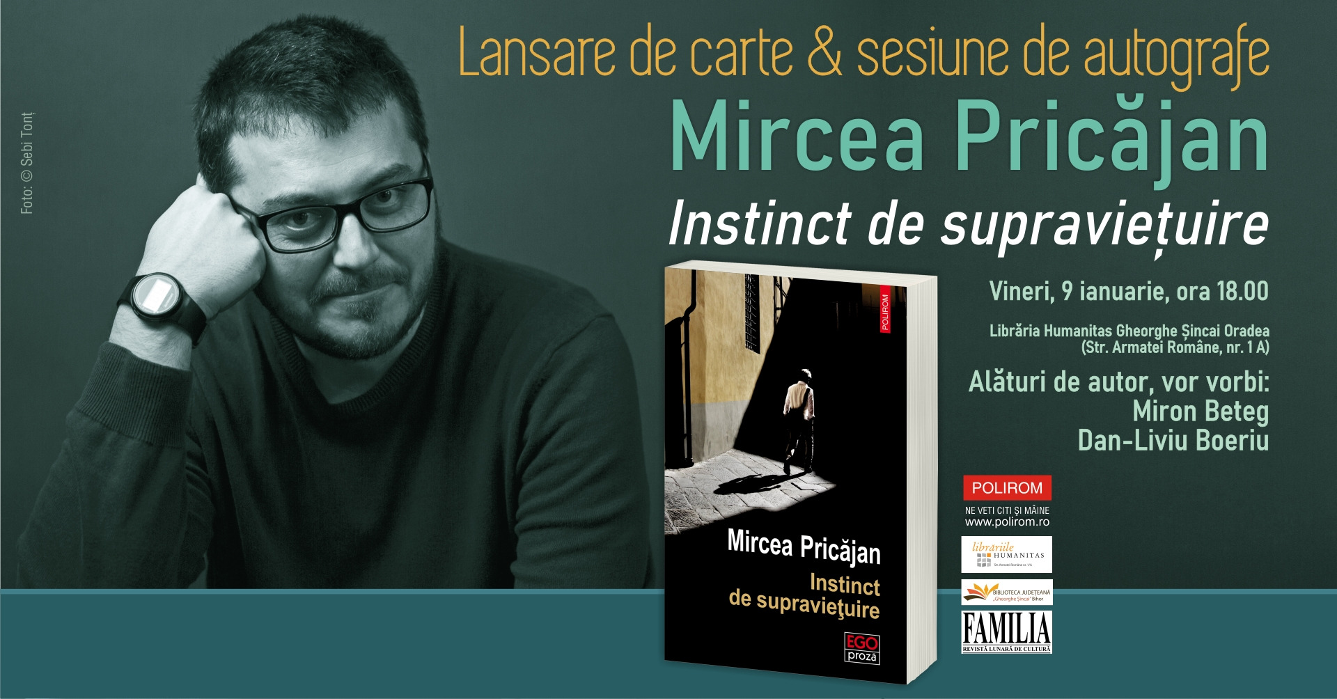 Mircea Pricăjan în dialog cu Miron Beteg și Dan Liviu-Boeriu, despre Instinct de supraviețuire