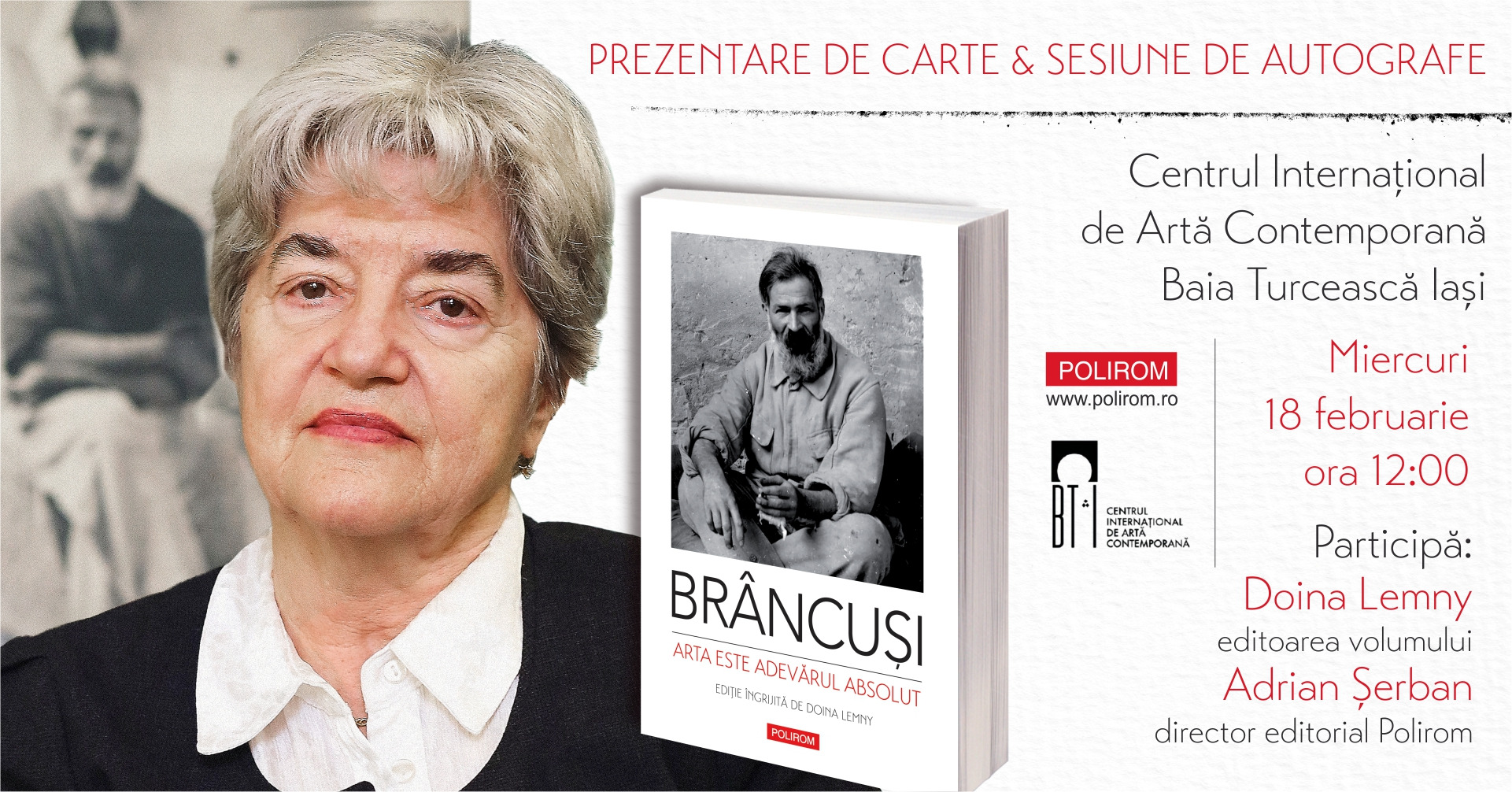 Doina Lemny la Iași, despre Constantin Brâncuși, Arta este adevărul absolut