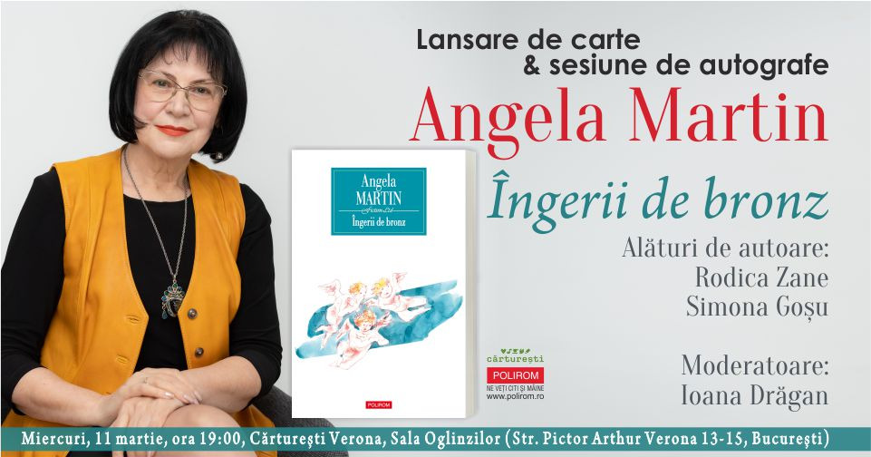 Angela Martin, Îngerii de bronz. Lansare de carte & sesiune de autografe
