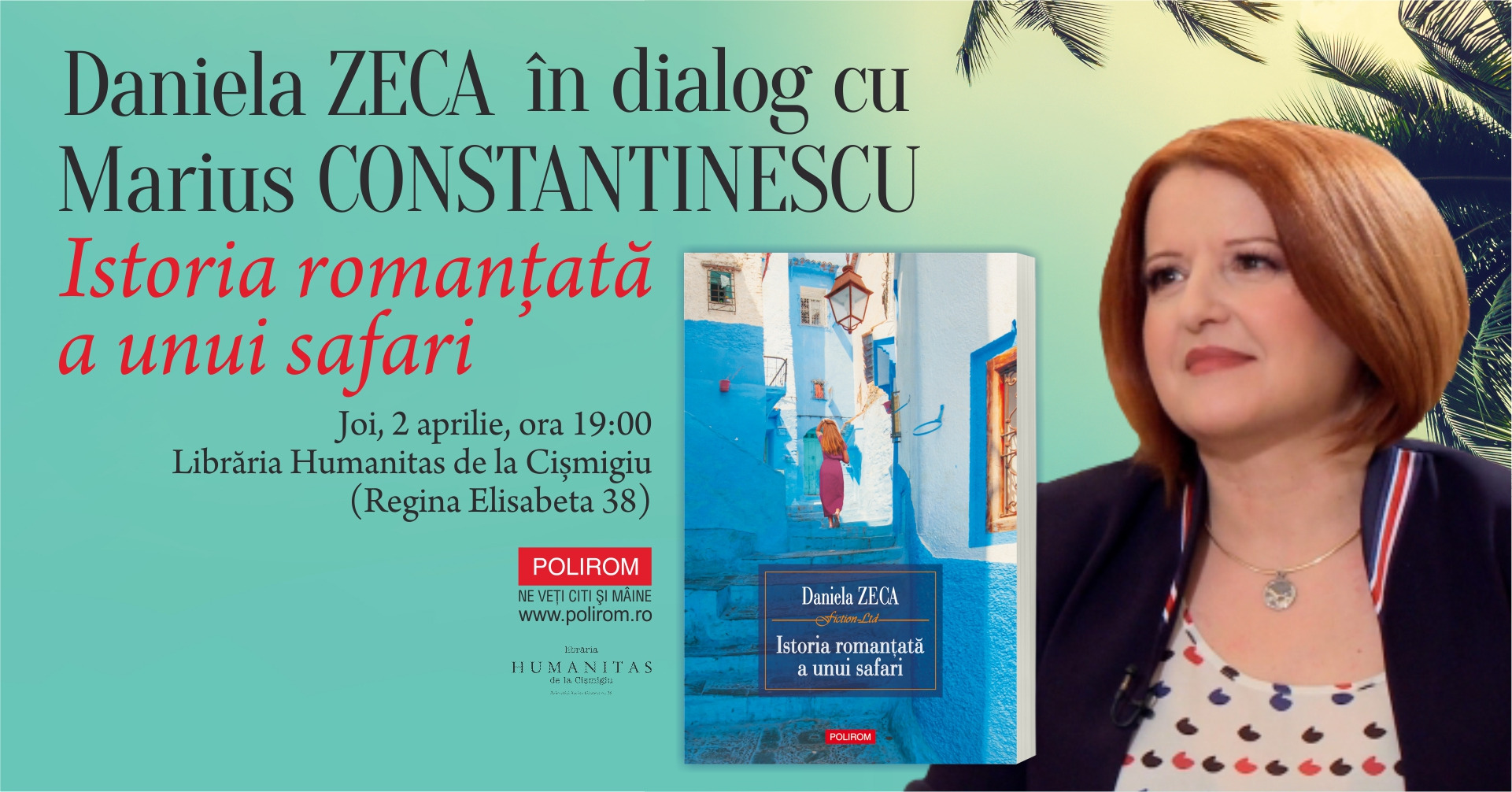 Daniela Zeca în dialog cu Marius Constantinescu, despre Istoria romanțată a unui safari